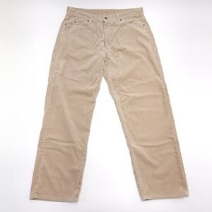 Vintage Levi's 565 Corduroy Wide Leg Pants Mens 36x32 Tan Khaki Y2K USA